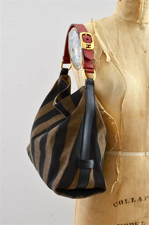 fendi pequin hobo bag|fendi hobo bag vintage.